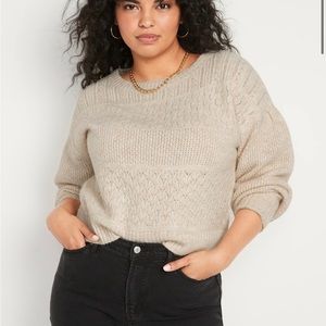Old Navy cozy plush yarn texture knit pullover sweater nwt medium